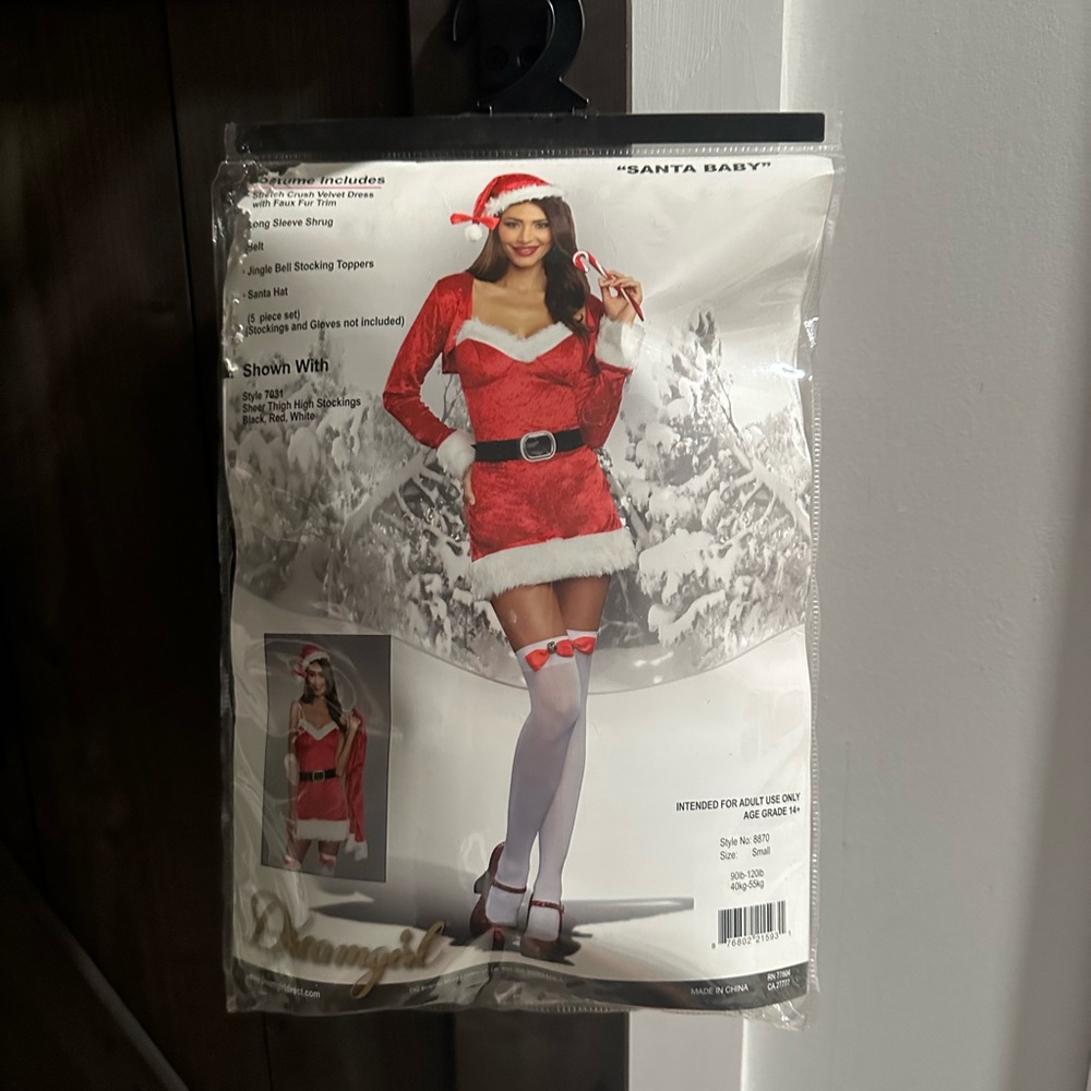 SANTA BABY SEXY SANTA COSTUME SIZE SMALL